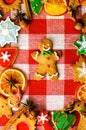 Christmas gingerbread man cookie Royalty Free Stock Photo