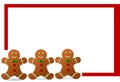 Christmas gingerbread man frame Royalty Free Stock Photo