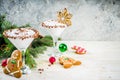 Christmas gingerbread martini Royalty Free Stock Photo