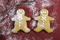 Christmas gingerbread men cookies Royalty Free Stock Photo