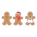 Christmas Gingerbread Men Vector Illustration Royalty Free Stock Photo