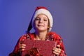 Christmas girl with gifts Royalty Free Stock Photo