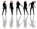 Christmas Girls Background Royalty Free Stock Photo