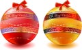 Christmas glas balls decoration background