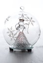 Christmas glass ball with angel inside