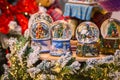 Christmas glass snow ball globe with the new year toys decorations