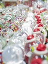 Christmas Glass Snow globes for sell Royalty Free Stock Photo