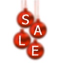 Christmas glassy balls with lettering sale Royalty Free Stock Photo