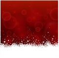 Red Christmas background with ice flowers Royalty Free Stock Photo