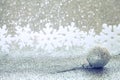 Christmas glitter blurred background, silver ball Royalty Free Stock Photo