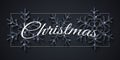 Christmas glittering snowflakes on a dark background. Greeting card for your holiday design. Festive xmas banner. Vector
