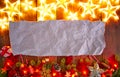 Christmas glow stars and fir white paper