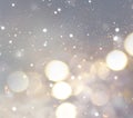Christmas glowing Background. New year abstract glittering blurred backdrop with blinking stars and sparks