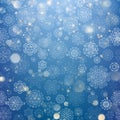 Christmas glowing Blue Template. EPS 10 vector