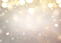 Christmas glowing Golden Background. Christmas lights. Gold Holiday New year Abstract Glitter Defocused Background Royalty Free Stock Photo