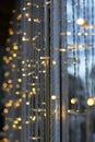 Christmas glowing Golden Background. Christmas lights. Gold Holiday New year Abstract Glitter Defocused Background With Royalty Free Stock Photo