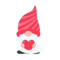 Christmas gnome. A little gnome wearing a red woolen hat. celebrate on christmas