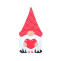 Christmas gnome. A little gnome wearing a red woolen hat. celebrate on christmas