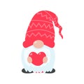 Christmas gnome. A little gnome wearing a red woolen hat. celebrate on christmas