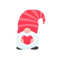 Christmas gnome. A little gnome wearing a red woolen hat. celebrate on christmas