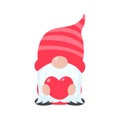 Christmas gnome. A little gnome wearing a red woolen hat. celebrate on christmas