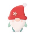 Christmas Gnome Nisse 3D Icon Vector Royalty Free Stock Photo