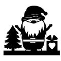 Christmas gnome Santa Claus, Christmas character, isolated vector illustration