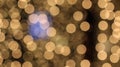 Christmas gold background bokeh made of yellow led lights Royalty Free Stock Photo