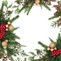 Christmas Gold Bauble Border