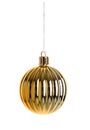 Christmas gold bauble Royalty Free Stock Photo