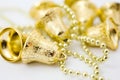 Christmas gold bells Royalty Free Stock Photo