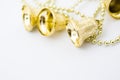 Christmas gold bells Royalty Free Stock Photo
