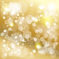 Christmas gold bokeh lights effect wallpaper 2023 Royalty Free Stock Photo