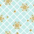 Gold snowflake Christmas background Royalty Free Stock Photo