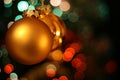 Christmas golden ball card Royalty Free Stock Photo