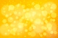 Christmas golden bokeh effect abstract background. Blurred backdrop with glowing defocused lights. Easy to edit template for your