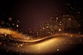 Christmas golden luxury glitter background. Royalty Free Stock Photo