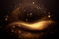 Christmas golden luxury glitter background. Royalty Free Stock Photo