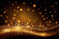 Christmas golden luxury glitter background. Royalty Free Stock Photo