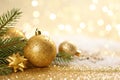 Christmas golden luxury glitter background Royalty Free Stock Photo