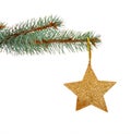 Christmas golden star Royalty Free Stock Photo