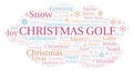 Christmas Golf word cloud