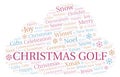 Christmas Golf word cloud