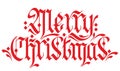 Christmas gothic. New Year decoration. lettering Merry Christmas