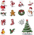 Christmas Graphic Elements Hand Drawn Vector Royalty Free Stock Photo