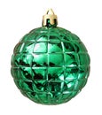 Christmas green ball isolated on white background with clipping Royalty Free Stock Photo