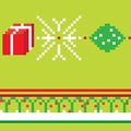 Christmas green pixel pattern Royalty Free Stock Photo