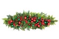 Christmas Green and Red Bauble Decoration Royalty Free Stock Photo