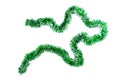 Christmas green tinsel for decoration. Garland for the Christmas tree Royalty Free Stock Photo