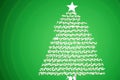 Christmas. Green Christmas tree with lights decorated. Christmas concept. Bright winter holiday composition.